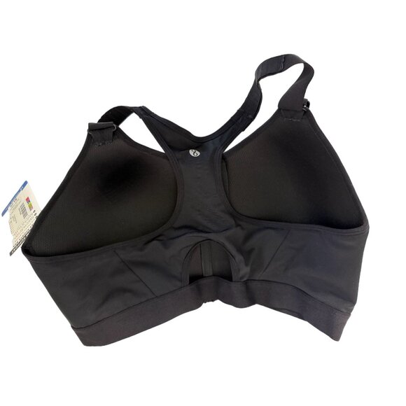 Layer 8 Maximum Support Size 1X Sports Bra Black Fitted Front Zipper NEW - Picture 5 of 5